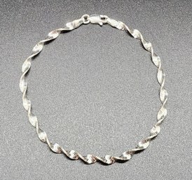 Vintage Italian Twisted Sterling Silver Bracelet