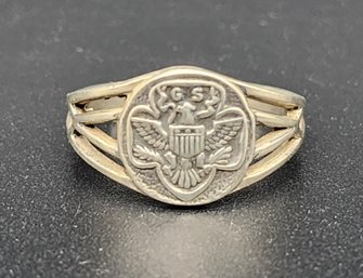 Vintage Sterling Silver Girl Scout Ring