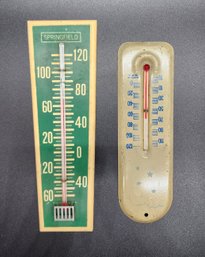 Pair Of Vintage Thermometers