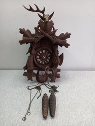 Wood Carved Wall Clock