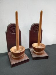 Wooden Candle Sconces