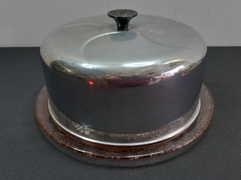 Cake Platter With Metal Lid
