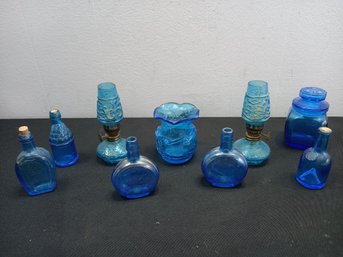 Mini Blue Glass Lot