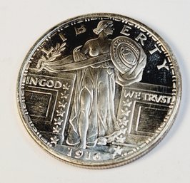.999 Pure Fine Silver 1 Oz Round Liberty Golden State Mint