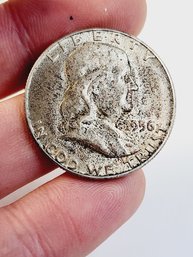 Uncirculated Toned 1956 Franklin Half Dollar SILVER