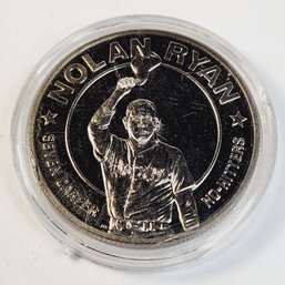 1993 Republic Liberia $1 One Dollar  Nolan Ryan - Seven Career No Hitters Commem Coin