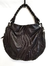 Women's Fenn Wright Manson Brown Leather Hobo Handbag With Braided Shoulder Strap