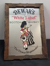 Dewar's White Label Scotch Whisky Mirror Advertisement