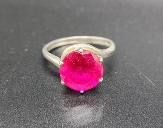 Stunning Ruby Ring In Sterling Silver