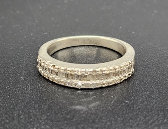 Vintage Diamond Or Moissanite Ring In Sterling Silver