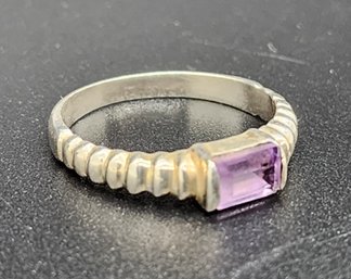 Vintage Amethyst Ring In Sterling Silver