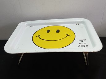 Have A Nice Day Folding TV Tray With Smiley Face