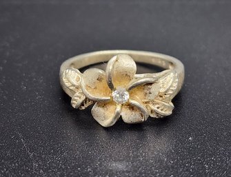 Vintage Sterling Silver Floral Ring