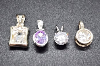 Lot Of 4 Vintage Pendants In Sterling