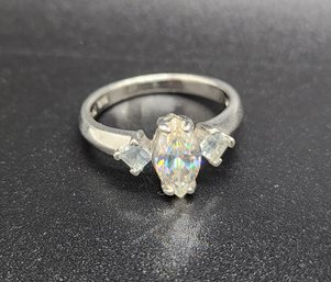 Beautiful CZ Ring In Sterling Silver