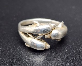 Vintage Triple Dolphin Ring