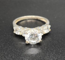 Vintage CZ Ring In Sterling