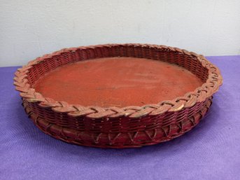 Woven Basket Serving Tray