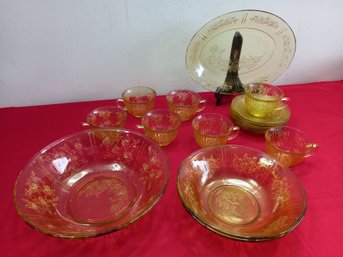 Yellow Depression Glass Set