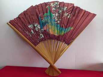 Large Asian Folding Fan Decor