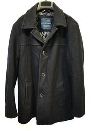 Men's Tommy Hilfiger Wool Blend Single Breasted Pea Coat Size Small