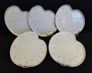 Set Of Unique Snack Plates  By Snowflake Japan