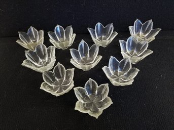 Set Of Decorative Lotus Flower Shaped Votive Holders - 14 Pieces