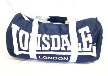 Vintage Blue/White Lonsdale Duffel Sports Gym Canvas Bag - London