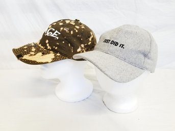 Just Do It Gray Nike Hat & Savage Brown & White Camo Adjustable Baseball Caps OS