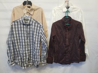 4 Men's Designer Long Sleeve Shirts: Thomas Dean, Polo, Scott Weiland & Mel Gambert - Sizes S-XXL