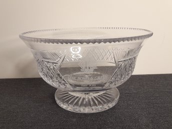 Lux Bond And Green 1st Place Etched Crystal Dish