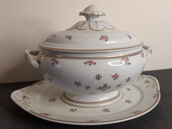 Mottanedeh Floral Soup Tureen With Under Plate