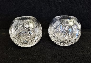 Two Vintage Godlinger Crystal Shannon Rose 4' Bowls