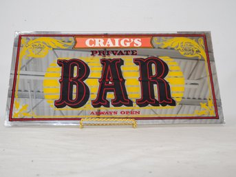 Vintage Mirrored Personalized Bar Sign - Craig's Bar