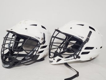 Two CASCADE CPV-R White Lacrosse LAX Helmets