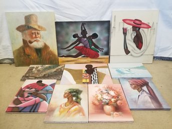 10 Hand Painted Canvas Paintings