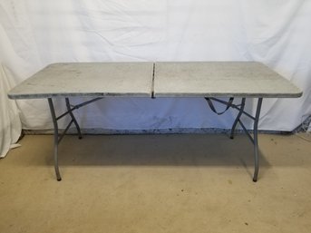 6ft Plastic & Metal Folding Work Table  #1