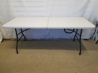 6ft Plastic & Metal Folding Work Table  #2