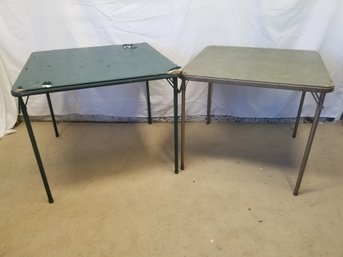 Two Folding Card Tables