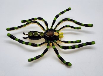 Awesome Multi-color Spider Brooch