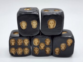 Set Of 5 Brand New Skull Dice