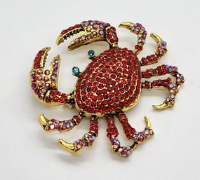 Awesome Multi-color Crab Brooch