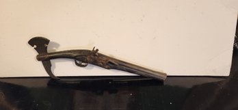 Antique Mid Eastern Flintlock Axe Pistol