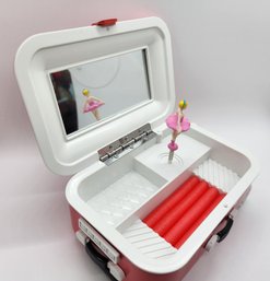 Suitcase Musical Jewelry Box With Ballet Dancer & Mirror