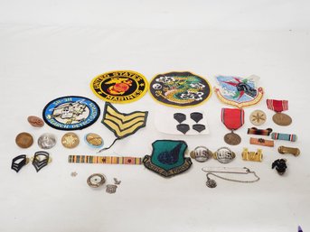 Vintage Miltary Patches, Pins, Ribbon Bars & More