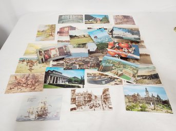Vintage Assortment US & European Travel Postcards - Unused