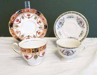 Two Bone China Demitasse Cup & Saucer Sets