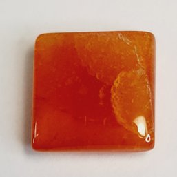 5 Carat-------- 10x10mm Square Shape Cabochon  Orange CARNELIAN Loose Gemstone