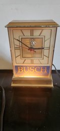 Vintage Lighted Busch Advertising Clock