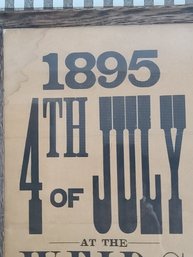 Wow! An Antique 4th Of July 1895 Poster